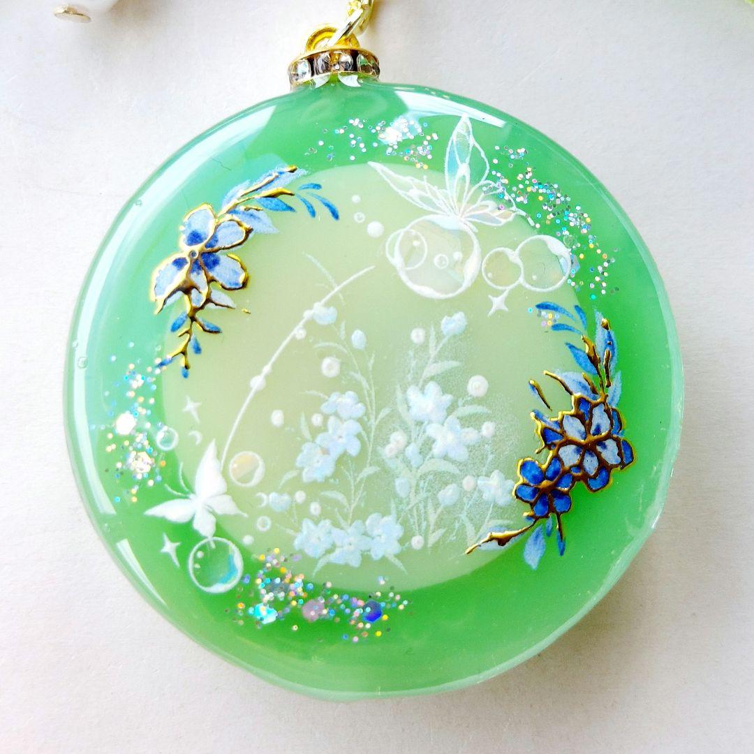 【1604】K☆　レジン　ヘアゴム　ポニーフック　ブロ―チ