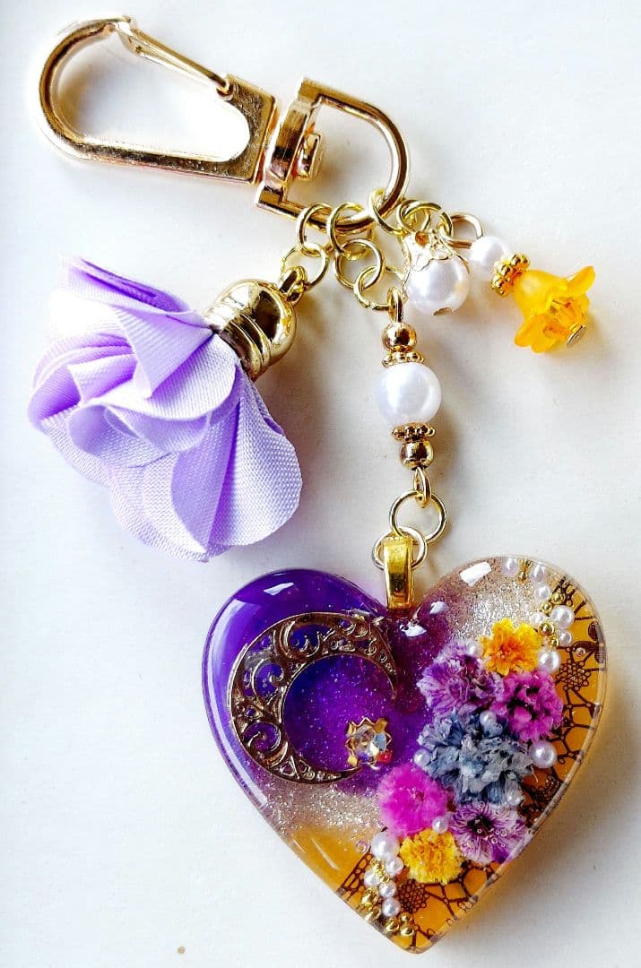 【1604】K☆　レジン　ヘアゴム　ポニーフック　ブロ―チ