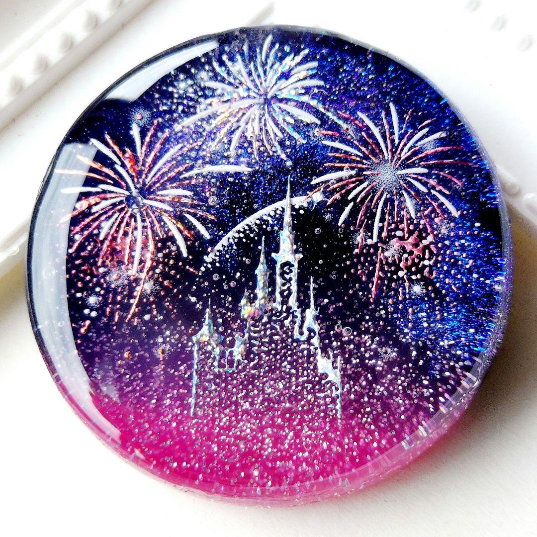 【1604】K☆　レジン　ヘアゴム　ポニーフック　ブロ―チ