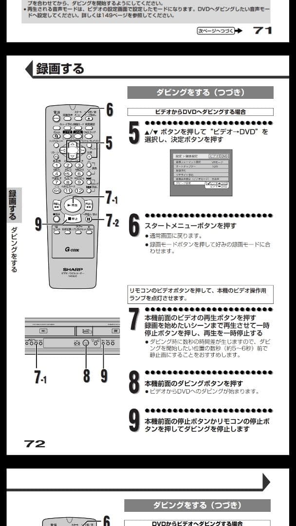 VHS、DVDレコーダー