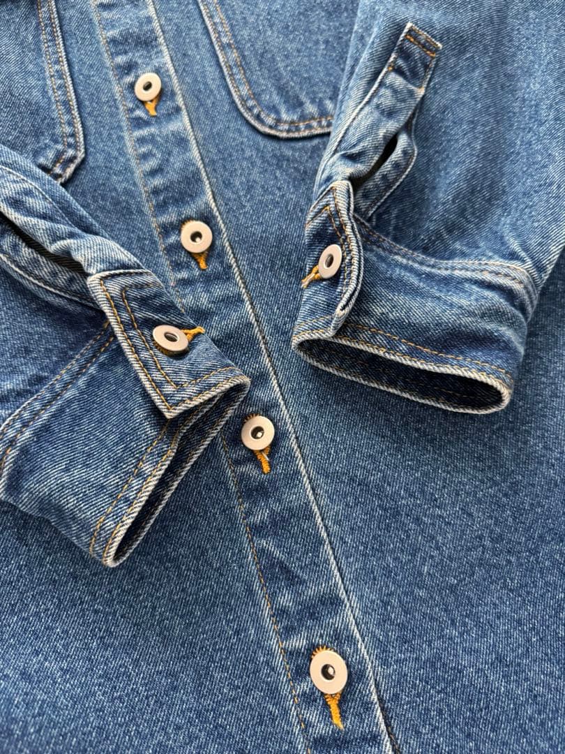 ラウンジドレス　オーバーデニムジャケット　ブルー