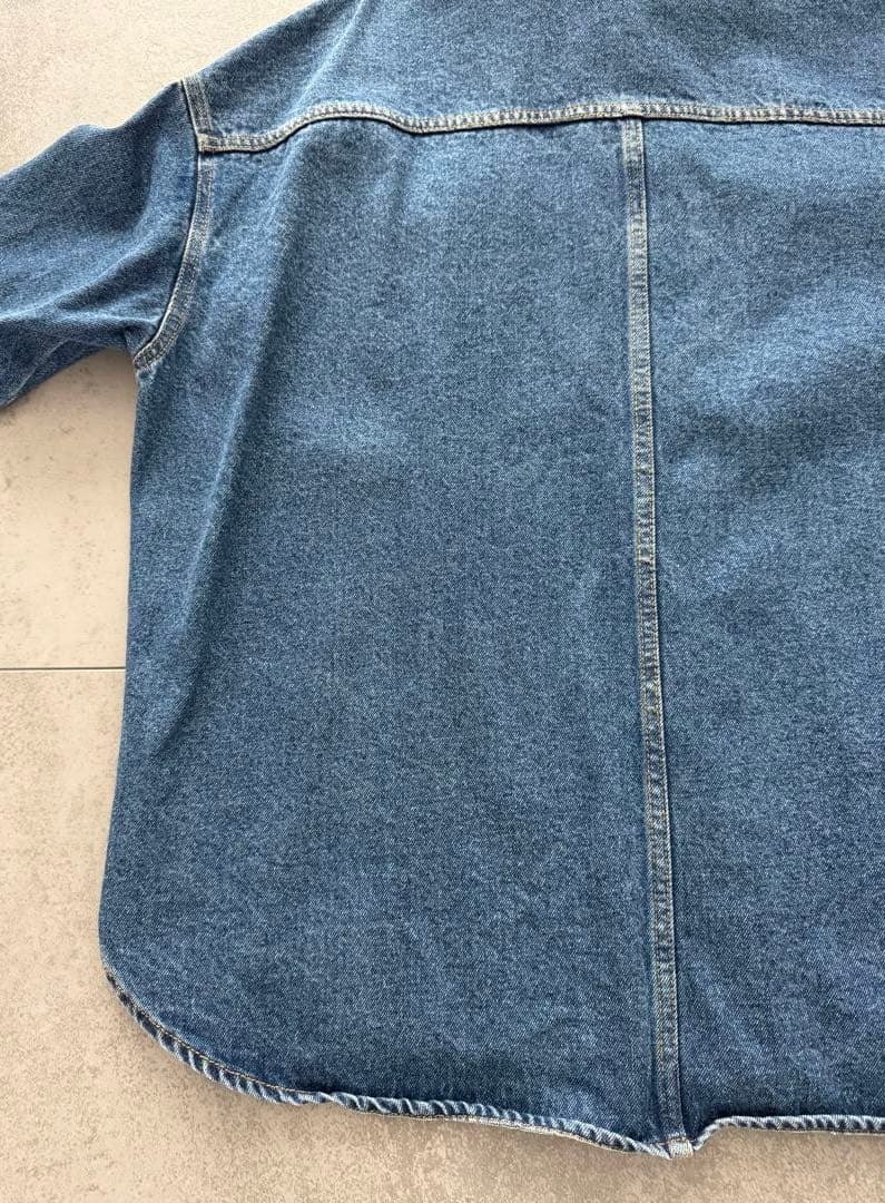 ラウンジドレス　オーバーデニムジャケット　ブルー