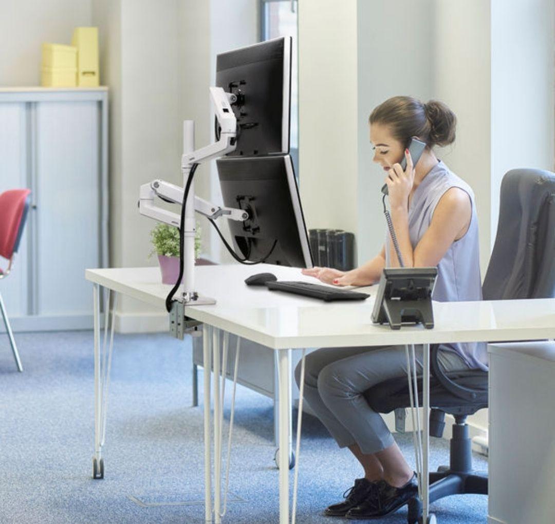 M♦エルゴトロン　 LX デュアル モニターアーム　 縦・横型　 長身ポール