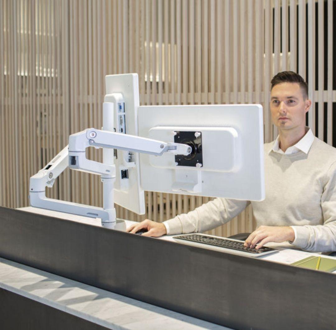 M♦エルゴトロン　 LX デュアル モニターアーム　 縦・横型　 長身ポール