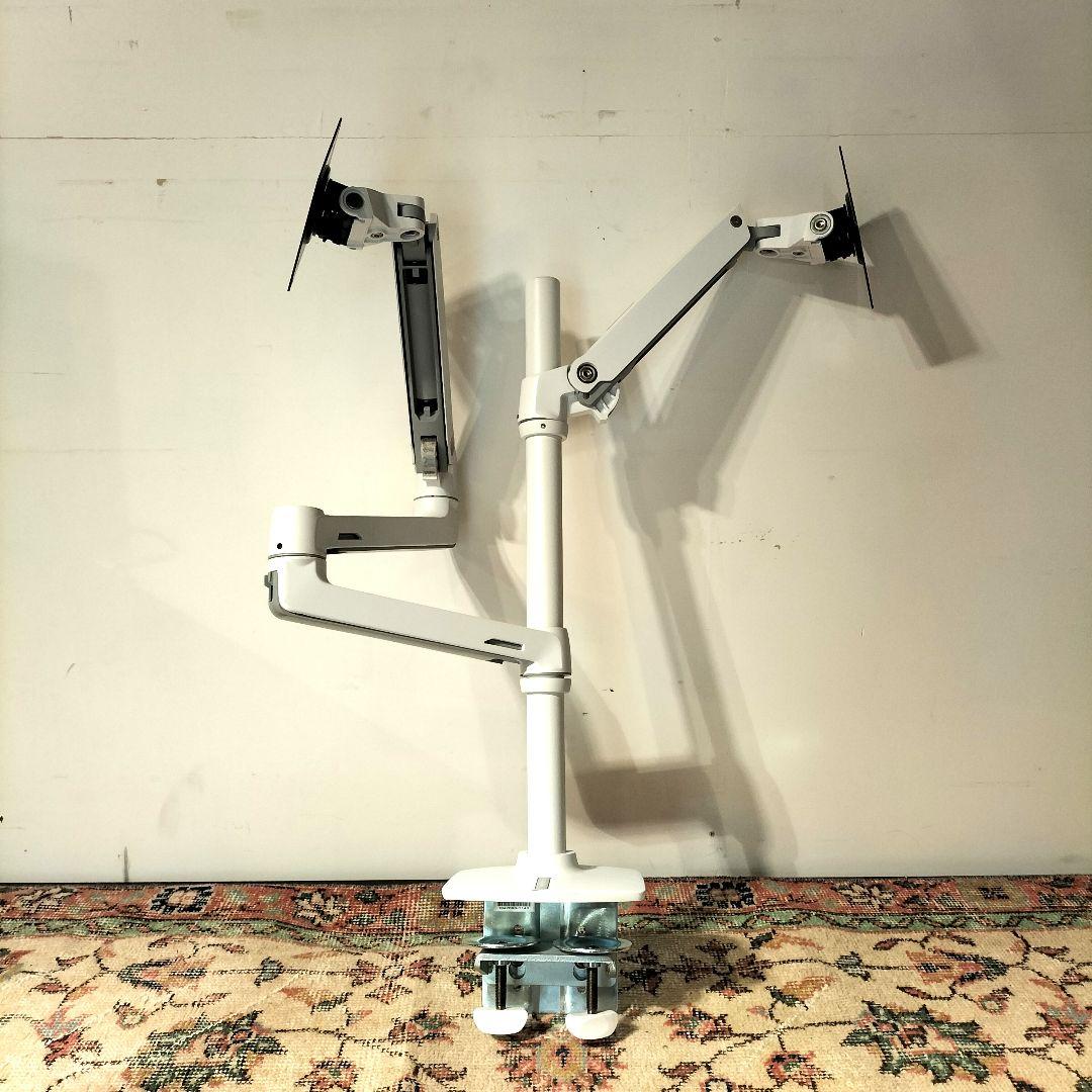 M♦エルゴトロン　 LX デュアル モニターアーム　 縦・横型　 長身ポール