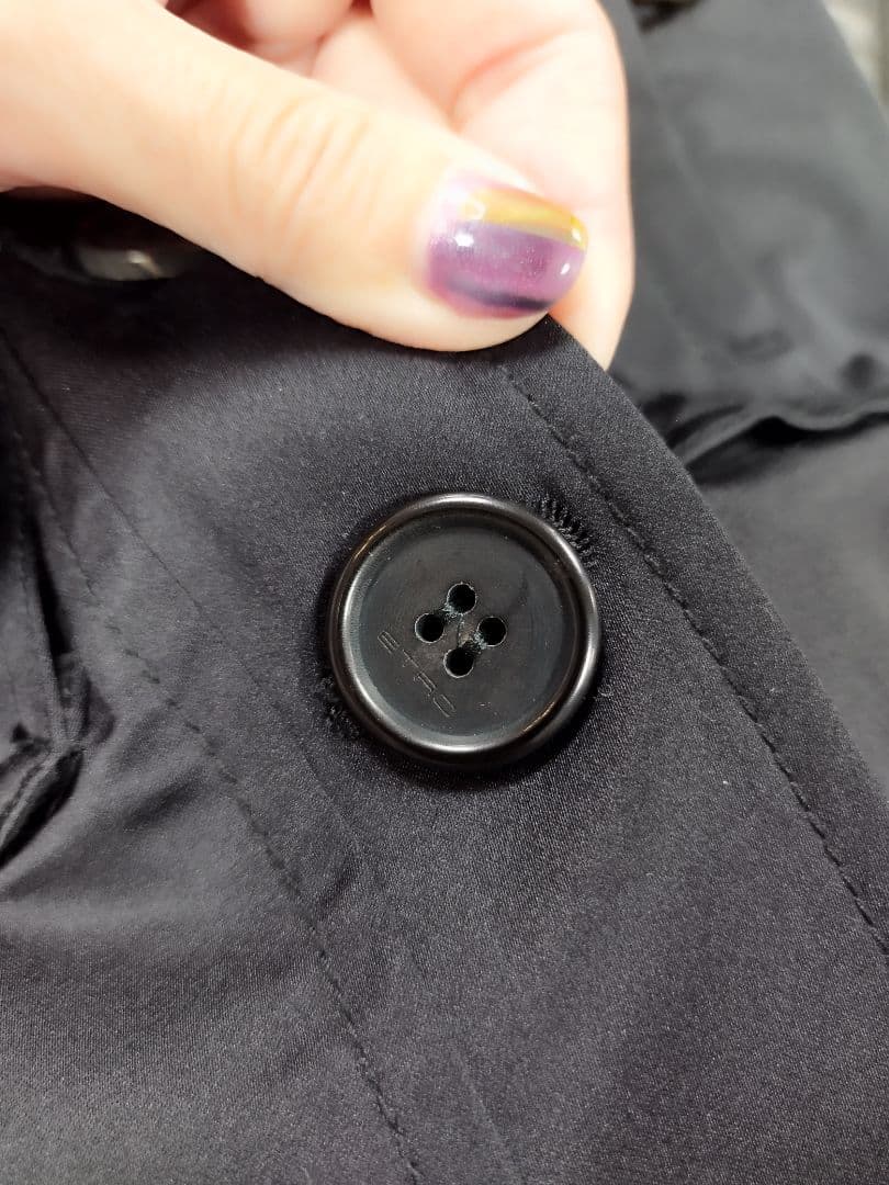 ETRO エトロ　シャドー　ナイロン素材　ジャケット 38黒