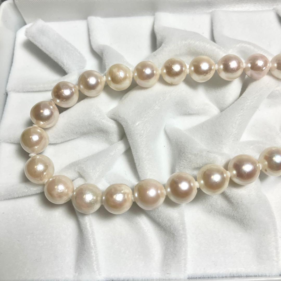 大粒✨ アコヤ真珠 パール ネックレス ナチュラル ホワイト 7.9-8.4mm