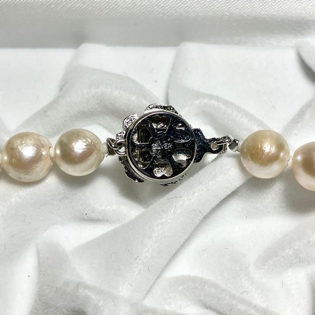 大粒✨ アコヤ真珠 パール ネックレス ナチュラル ホワイト 7.9-8.4mm