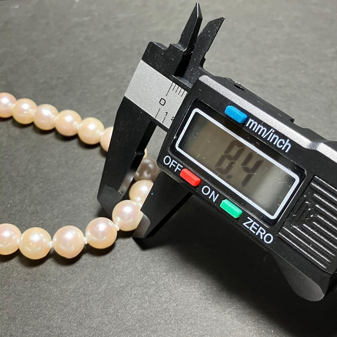 大粒✨ アコヤ真珠 パール ネックレス ナチュラル ホワイト 7.9-8.4mm