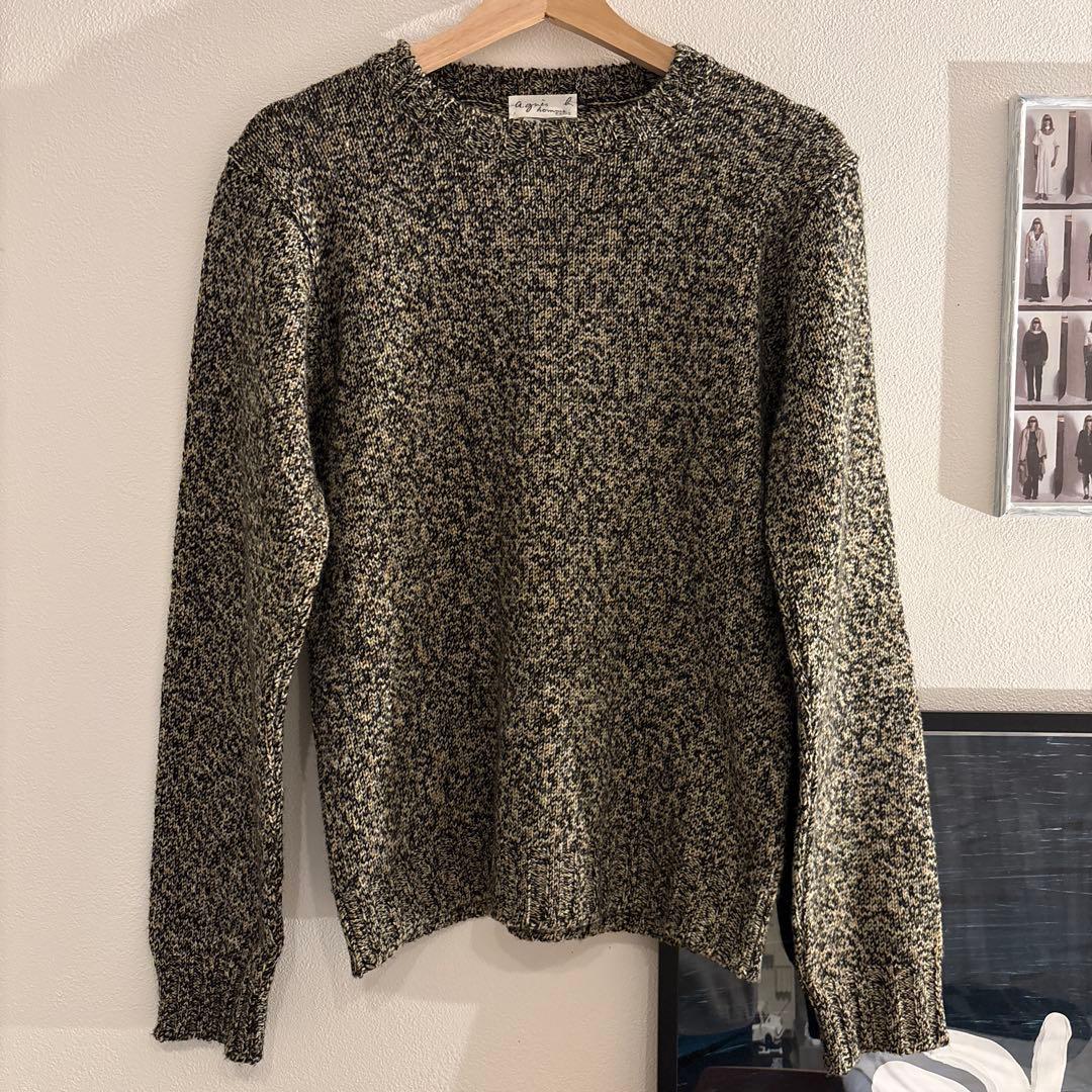 agnesb homme フランス製 混合色ニット 超美品 90s セーター