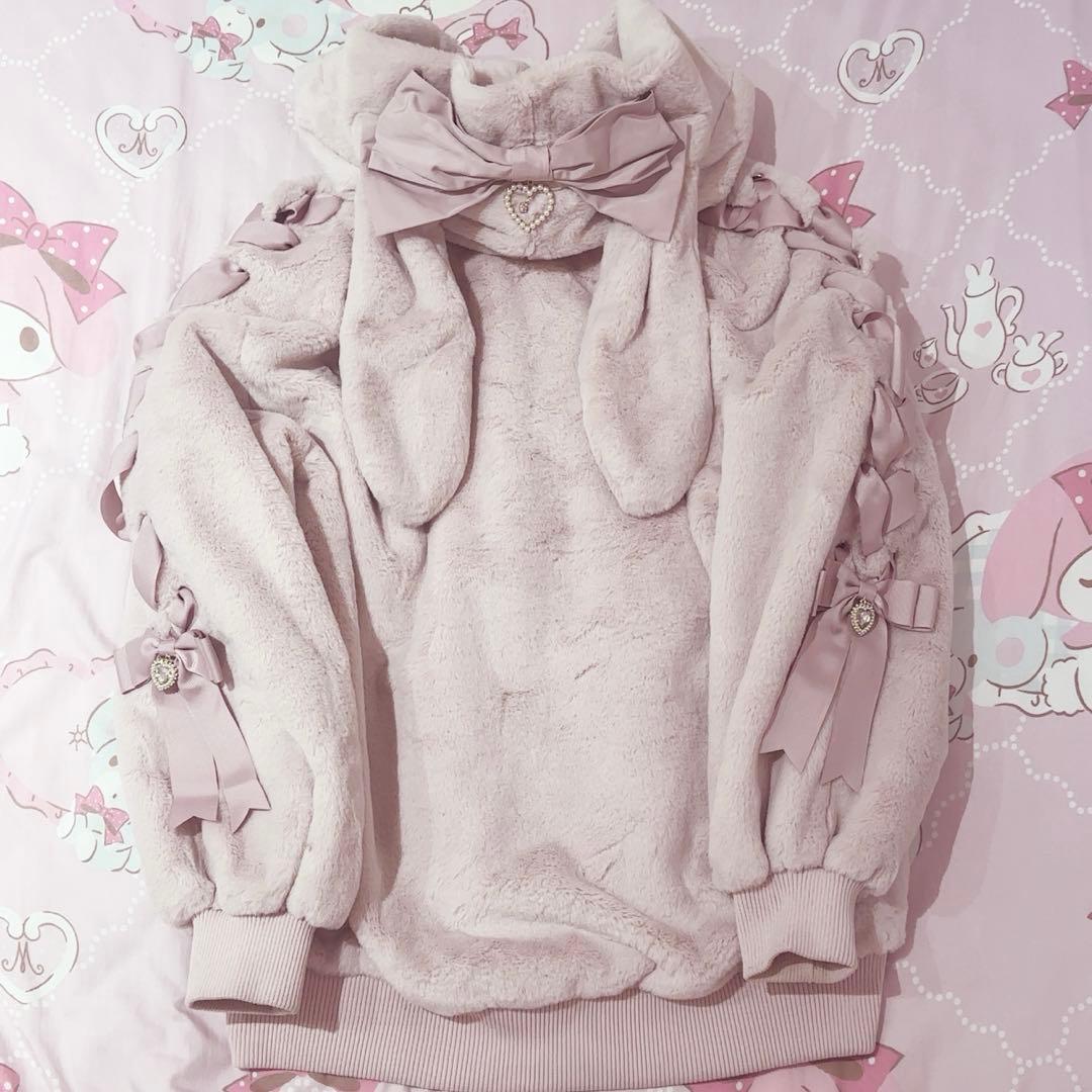 LIZLISA うさ耳フードファーブルゾン リズリサ