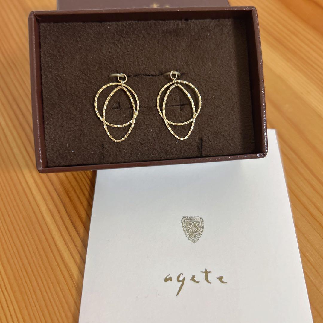 専用　agete アガット ピアス チャーム 10k