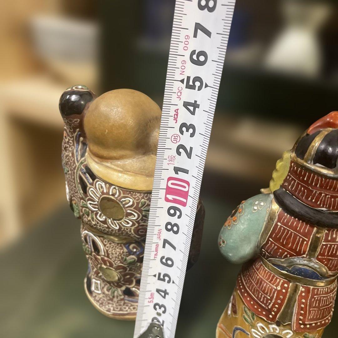 九谷焼七福神像 陶器置物 多色　古美術　骨董　アンティーク　石川県