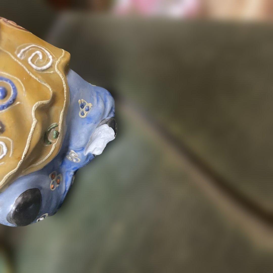 九谷焼七福神像 陶器置物 多色　古美術　骨董　アンティーク　石川県