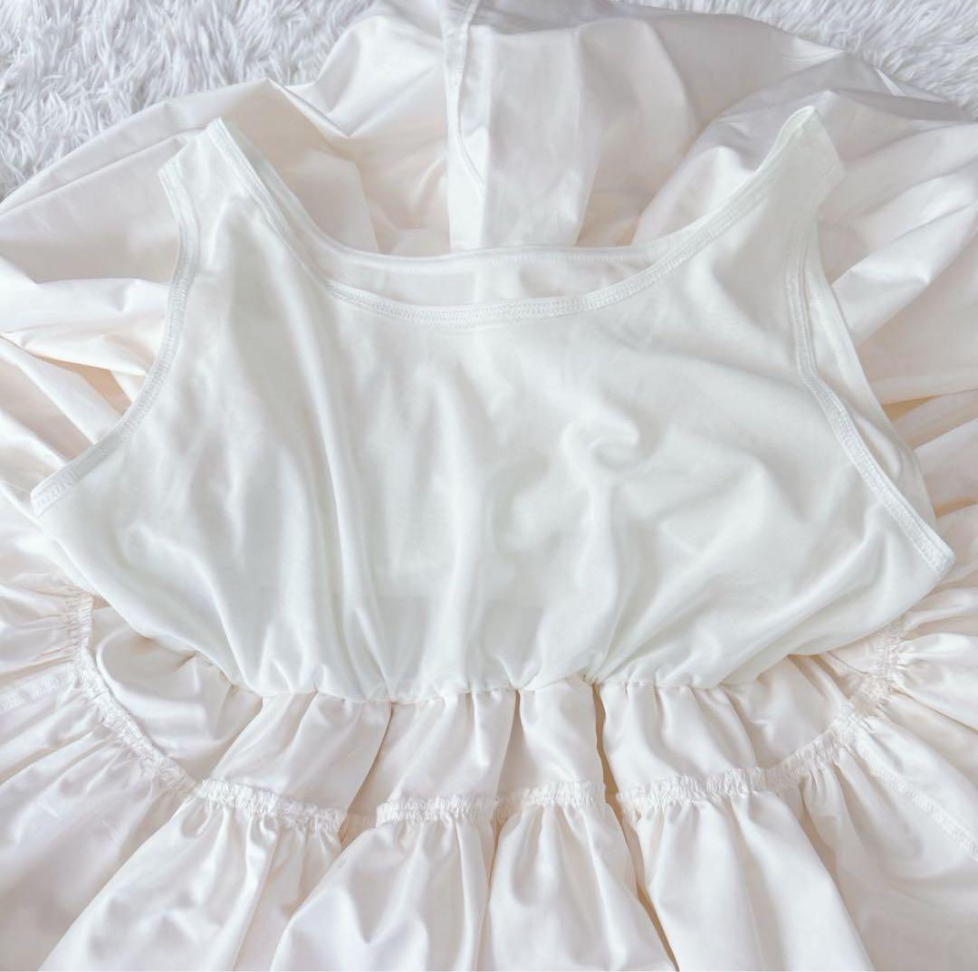 美品✨ ロージーモンスター ダブルスカラップドッキングチュニック付き 白