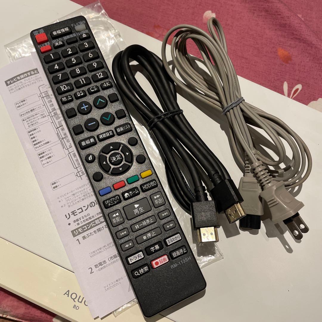 SHARP BD-W570SW 12倍録 500GB 純リモ等付フル装備 完動品