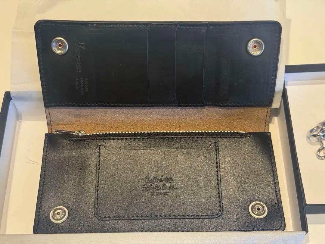 Schott perfect wallet ウォレットチェーン　長財布