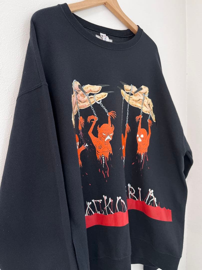 ワコマリア　ネックフェイス　コラボ　スウェット　トレーナー　ブラック　XL