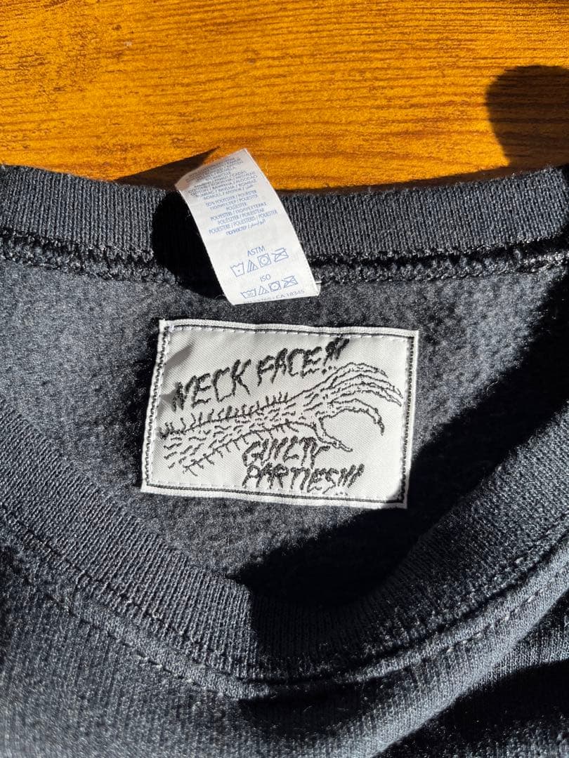 ワコマリア　ネックフェイス　コラボ　スウェット　トレーナー　ブラック　XL