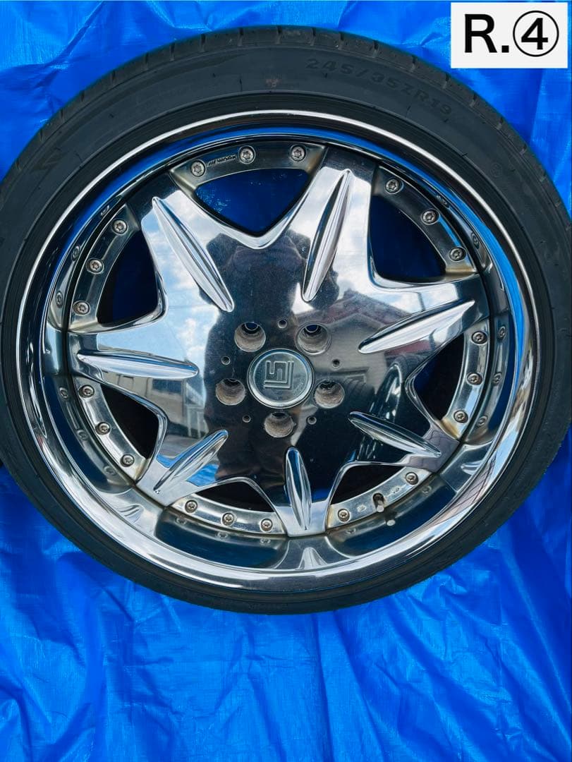 K*G様 WORK ワーク LS207 19インチ 深リム クロームメッキ 4本