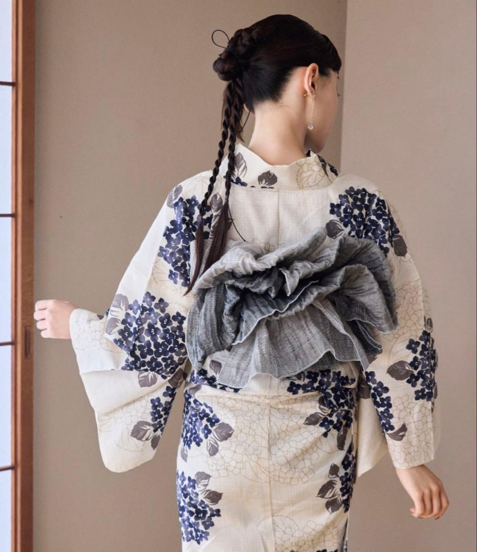 hinari×utatane 浴衣セット　紫陽花ブルー