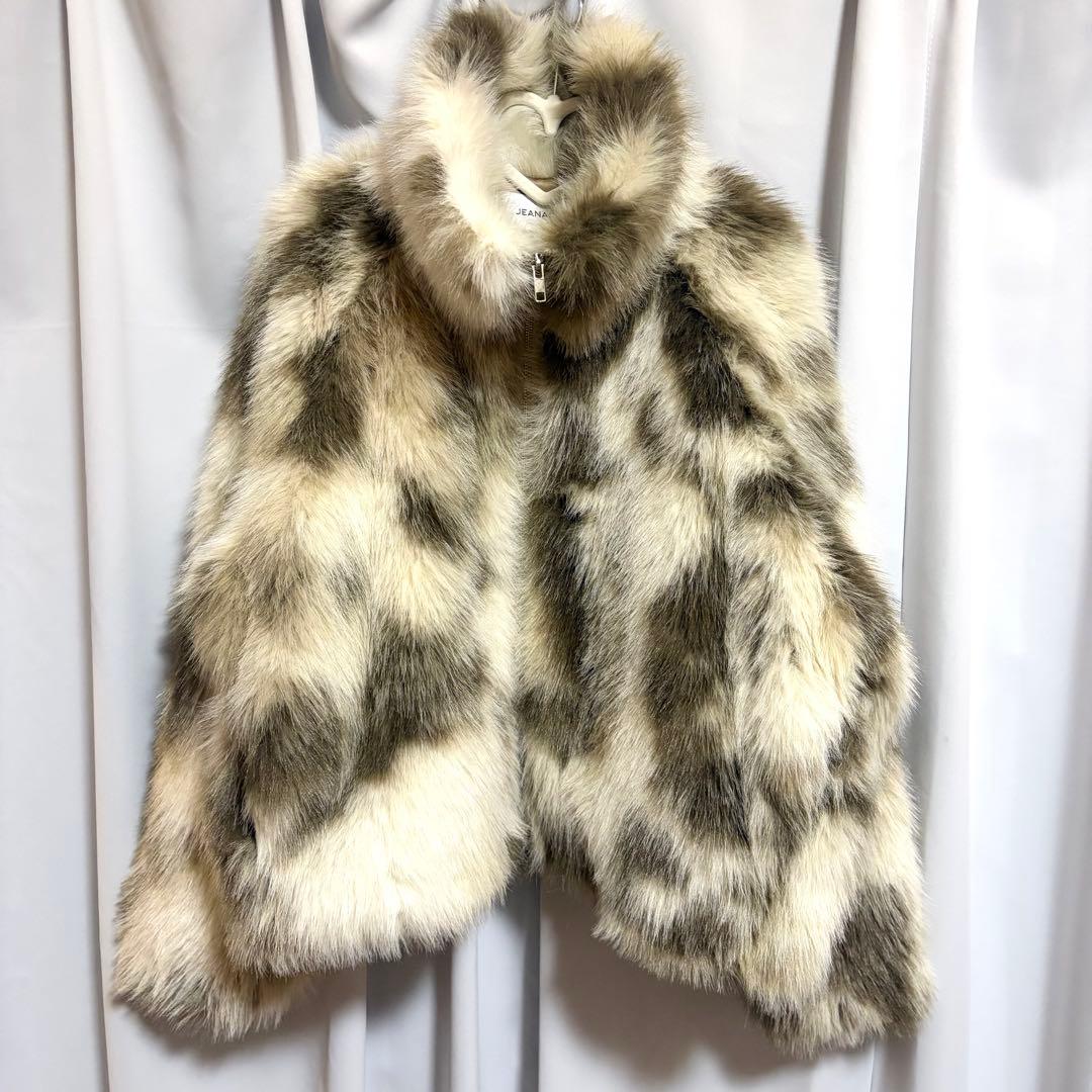 ✨️極美品✨️JEANASIS MIXカラーファーブルゾン ホワイト系 ジーナシス