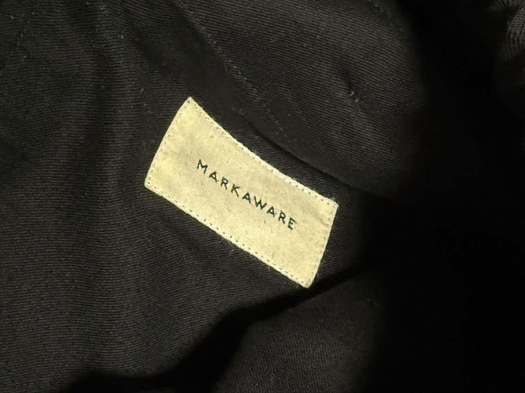 Markaware ダブルプリーツトラウザー ウールサバイバルクロス 黒 1