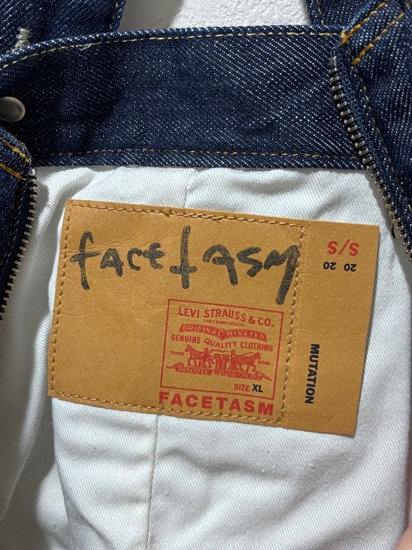 levis×FACETASM デニム クロスストラップベスト XL