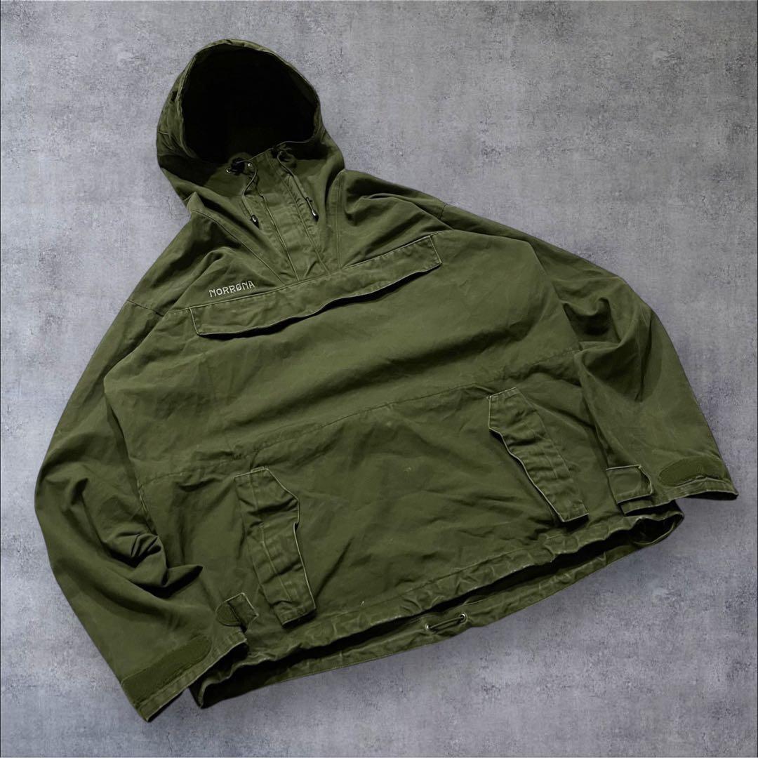 bond555vintage コットンアノラックパーカー 軍モノ オリーブ