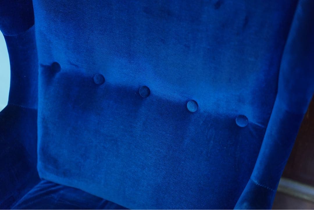 IKEA ストランドモン 1人掛けソファ&オットマン ダークブルー 廃盤