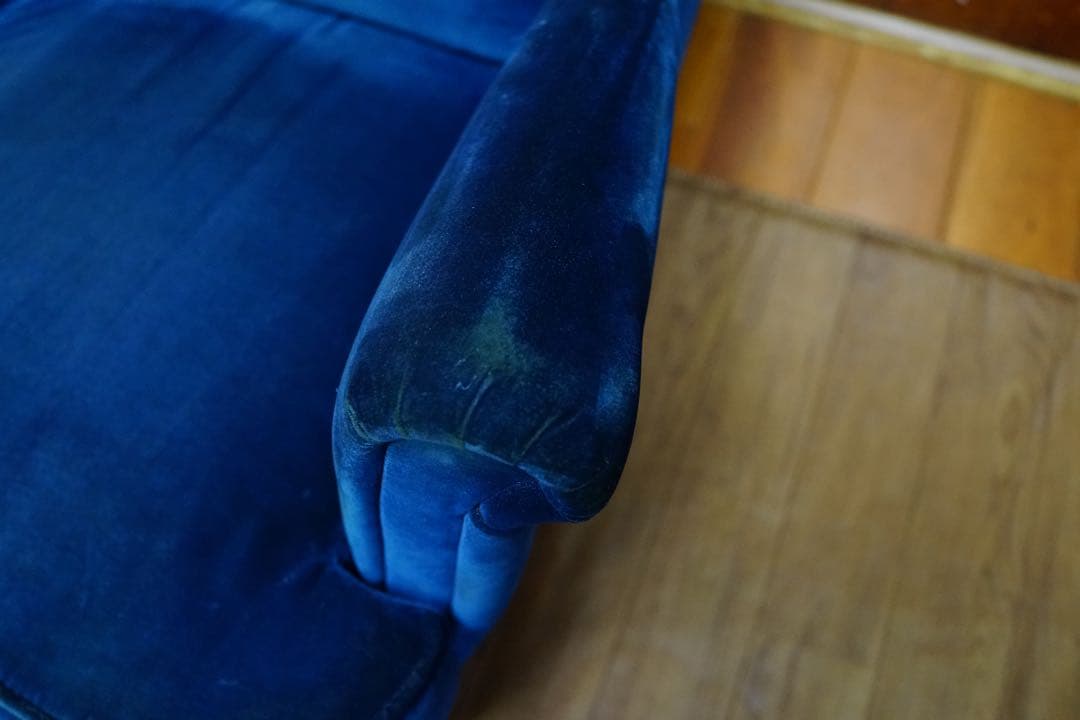 IKEA ストランドモン 1人掛けソファ&オットマン ダークブルー 廃盤