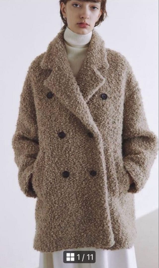 【極美品】アドーア☆大人気ベアブークレジャケットコート