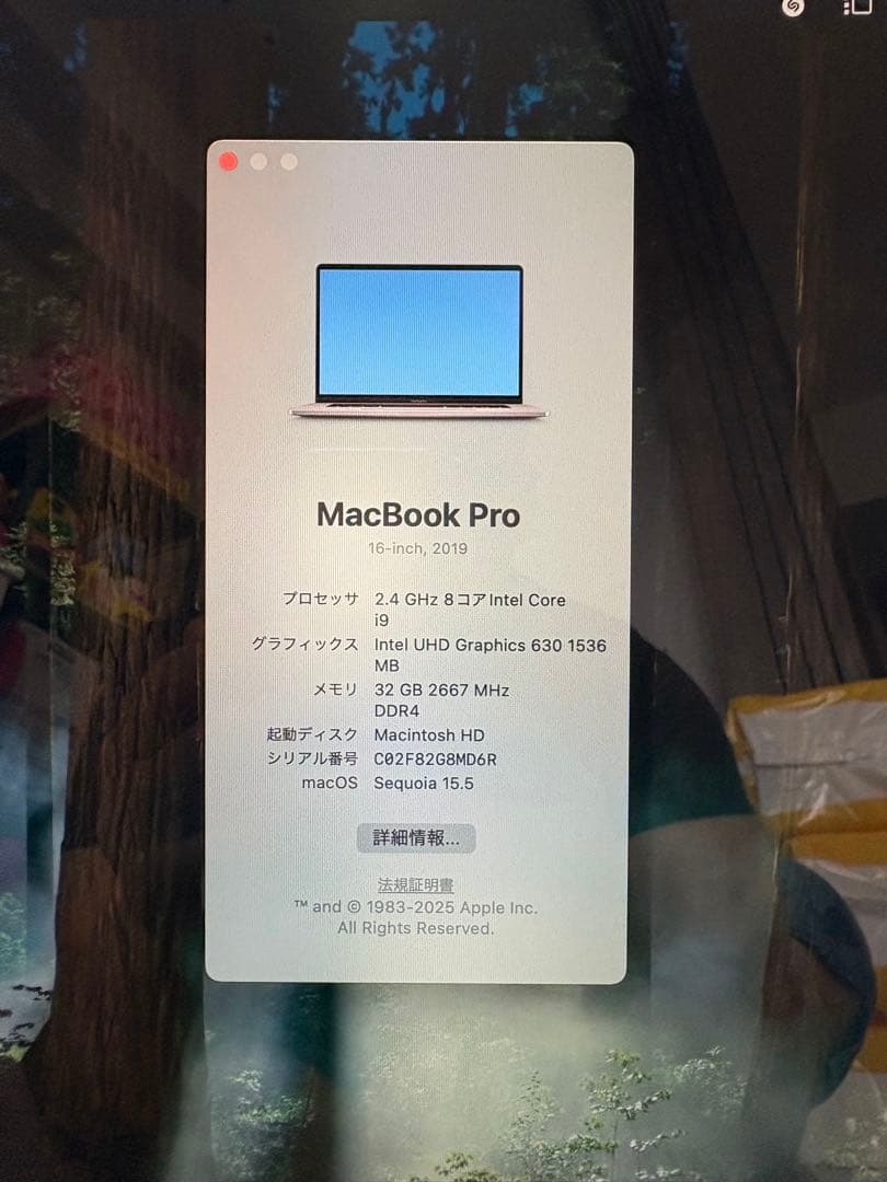 MacBook Pro 16インチ 2019 core i9 1TB 32GB