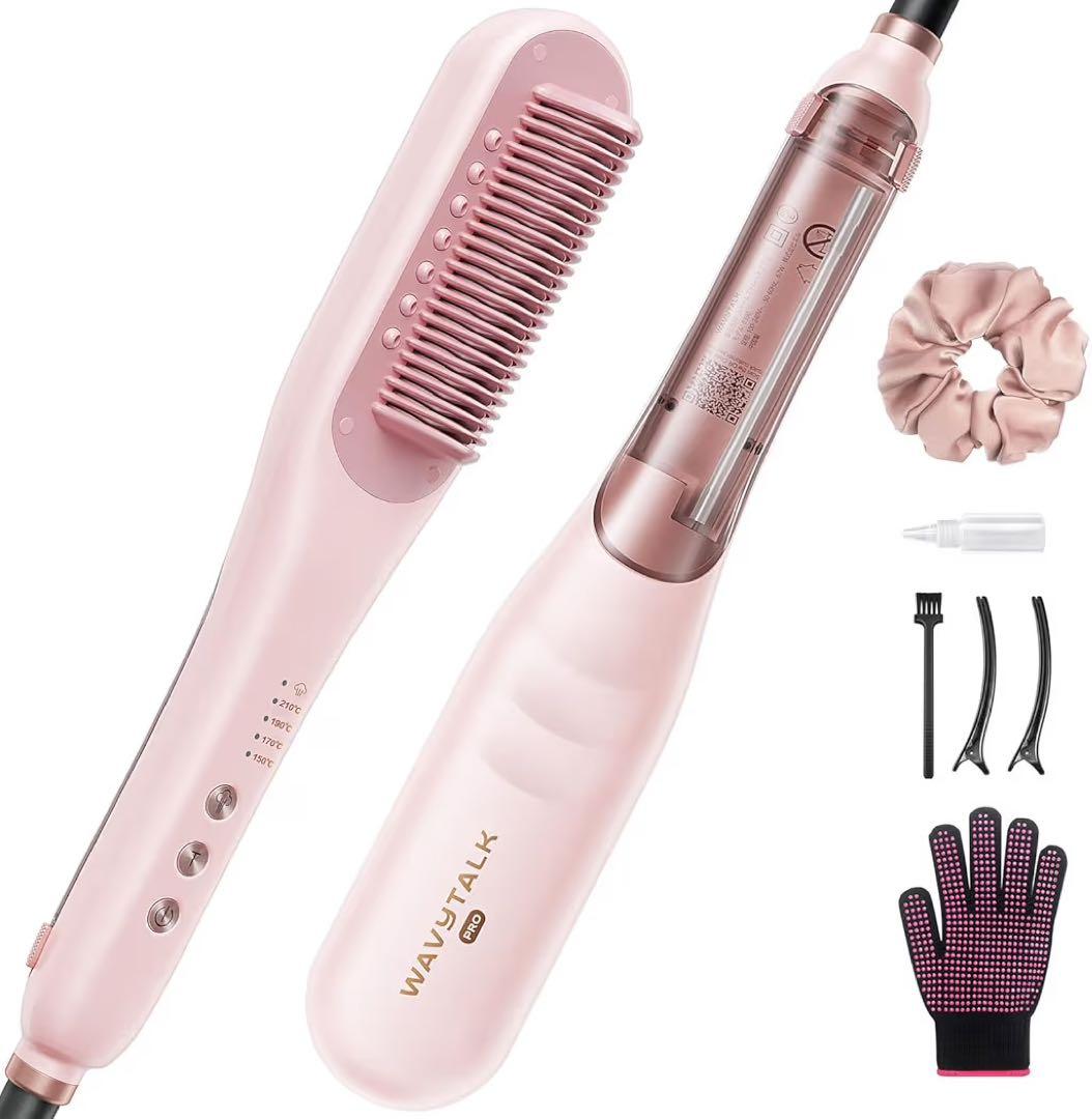 WAVY TALK スチームラインプロ　ヘアアイロン ピンク