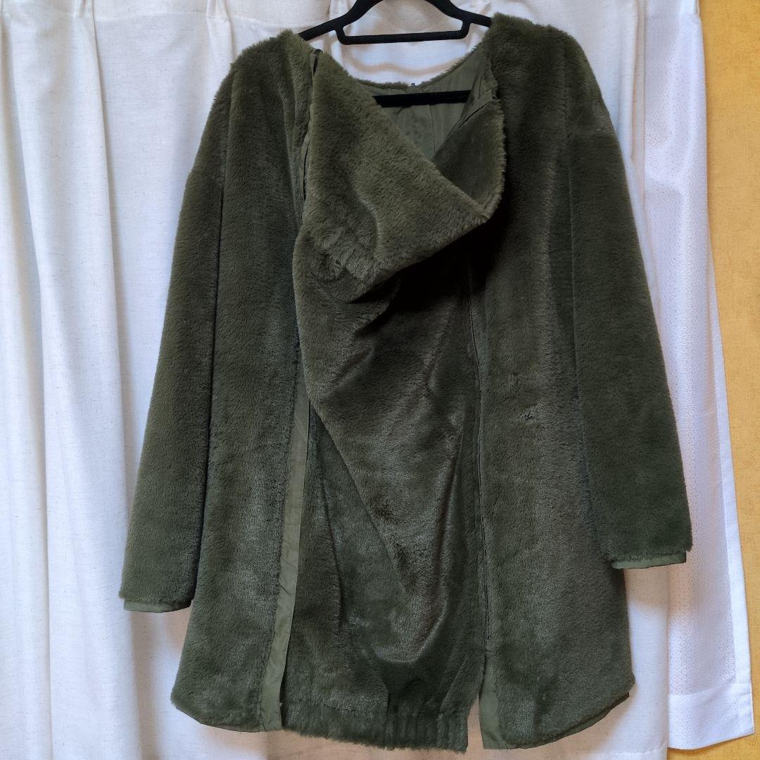 スウィートマミー ママコート おんぶ リバーシブル ファー カーキ 産前産後