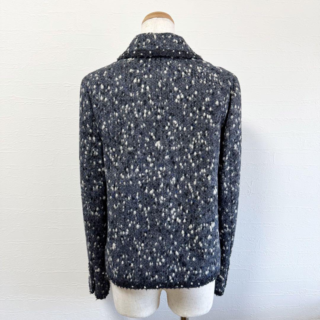 CHANEL シャネル ツイードジャケット ネイビー系 40