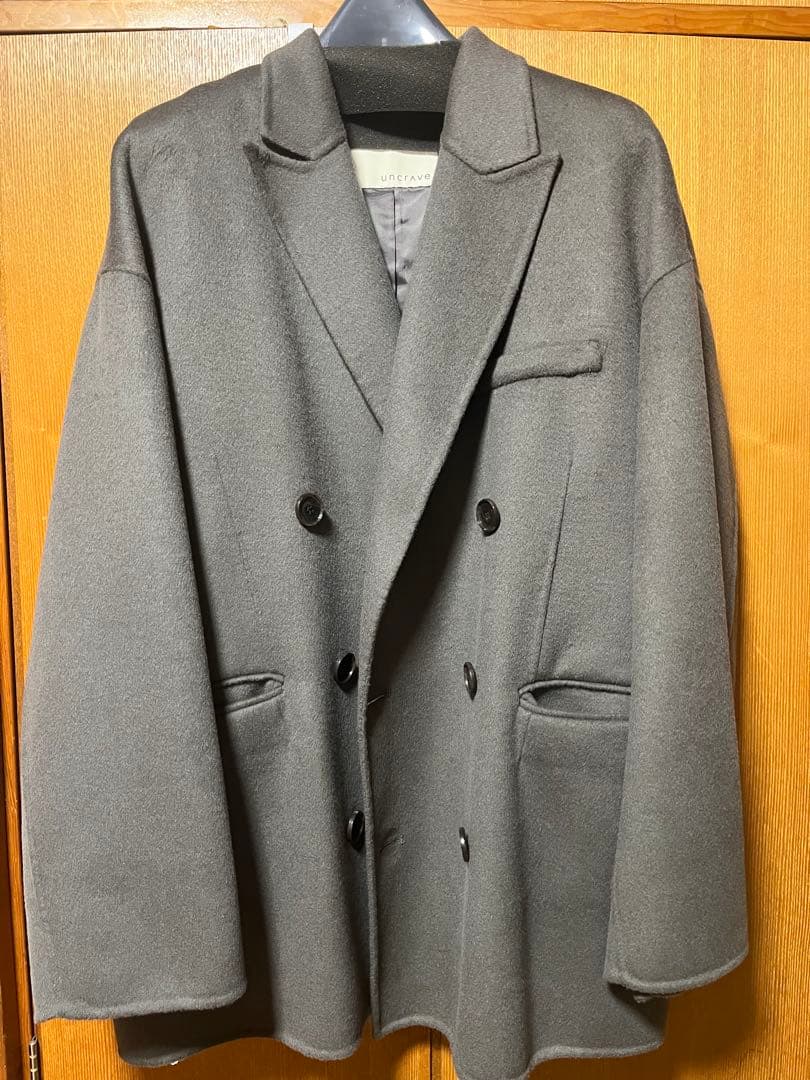 【uncrave】金子綾コラボ　リバー ジャケットコートカーキグレー