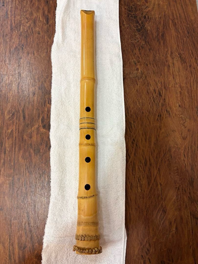 尺八　竹治　銀三線　竹製　琴古流　約51,5cm