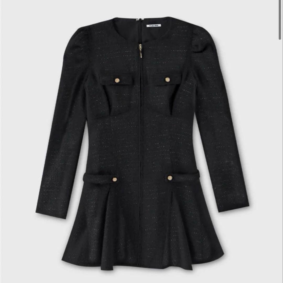 M me eme ジップパフミニワンピース エムミーエメ