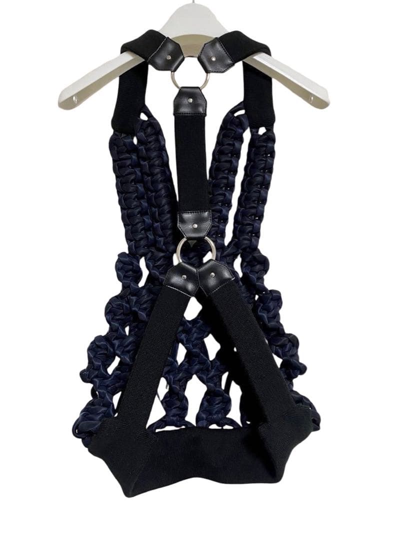 AD2023 ノワールケイニノミヤ リボン 編み上げ装飾ハーネス ベスト