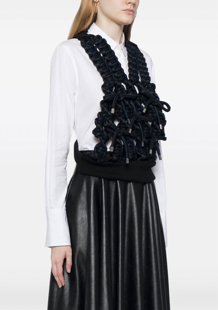 AD2023 ノワールケイニノミヤ リボン 編み上げ装飾ハーネス ベスト