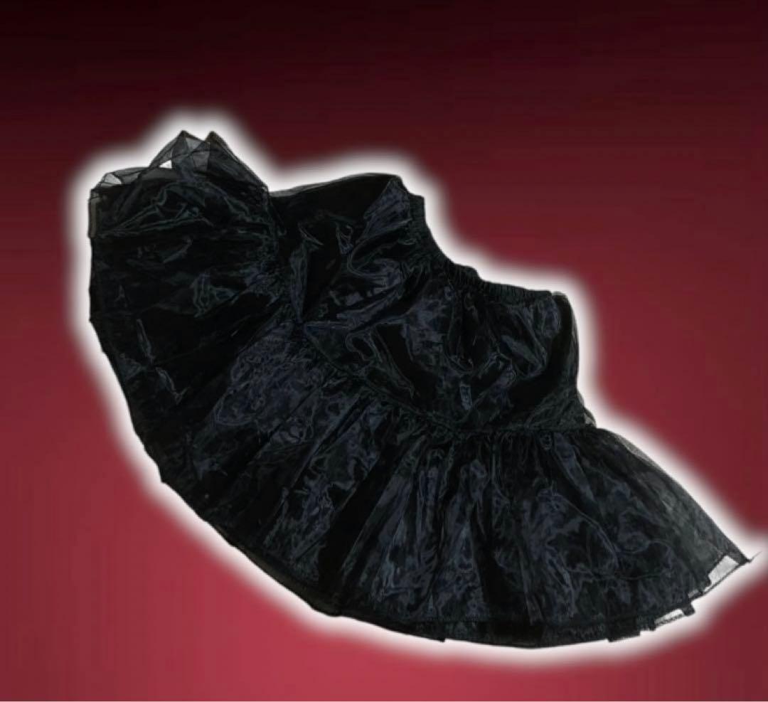 y2kゴシックフリルフェアリーグランジパニエミニスカ00sオーガンジー古着屋