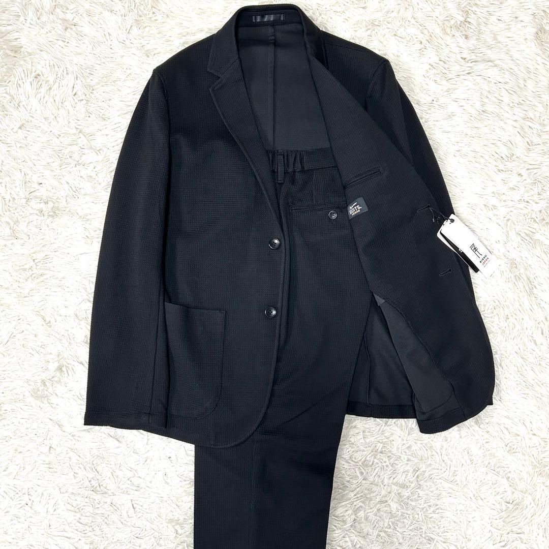 【未使用タグ付】パジャマスーツ 日本製素材 ワッフルジャージセット　ゆったりBM