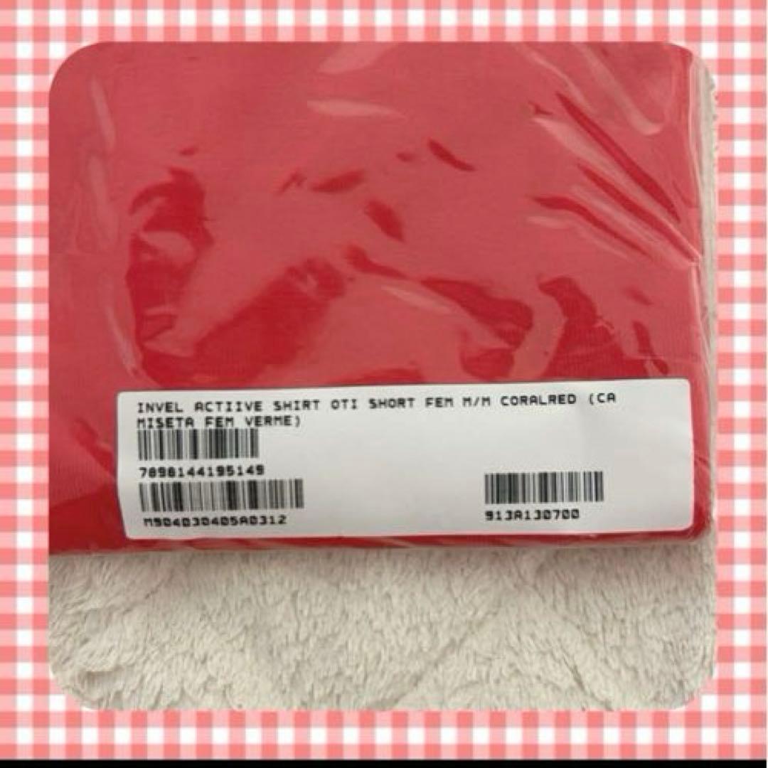 アライブン　インベル　レディース　カラーTシャツ半袖 レッドM③