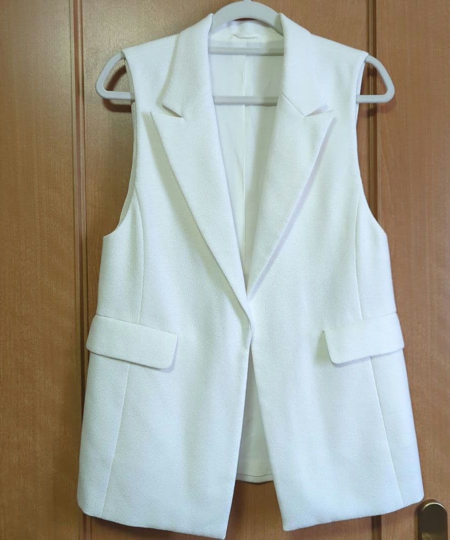 ANAYI　バスケットツイード ペプラムジレ38