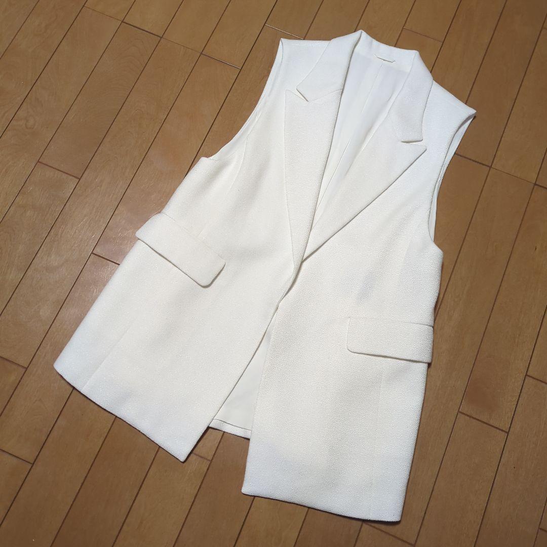 ANAYI　バスケットツイード ペプラムジレ38