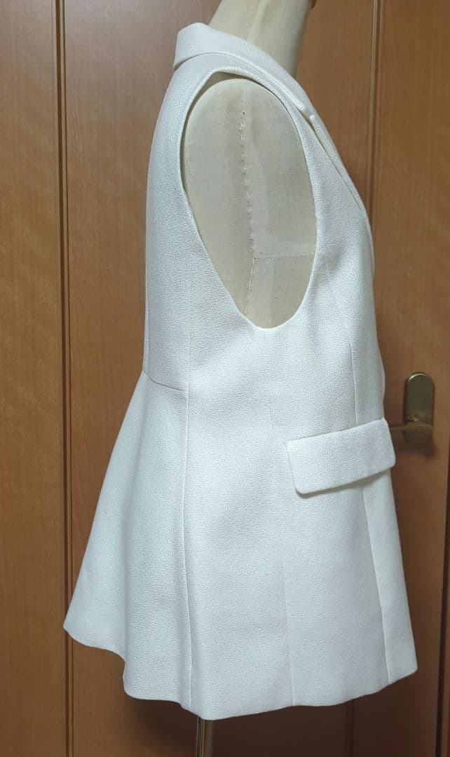 ANAYI　バスケットツイード ペプラムジレ38