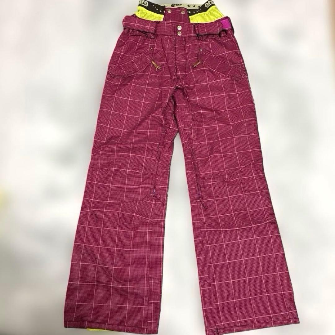 TRANSCOOT arg スノーボードウェア　M 上下セット ピンク　白　匿名