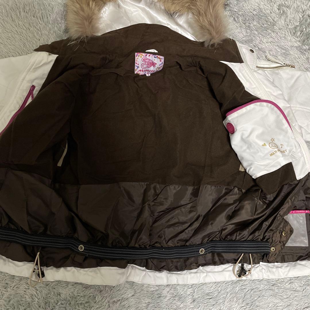 TRANSCOOT arg スノーボードウェア　M 上下セット ピンク　白　匿名