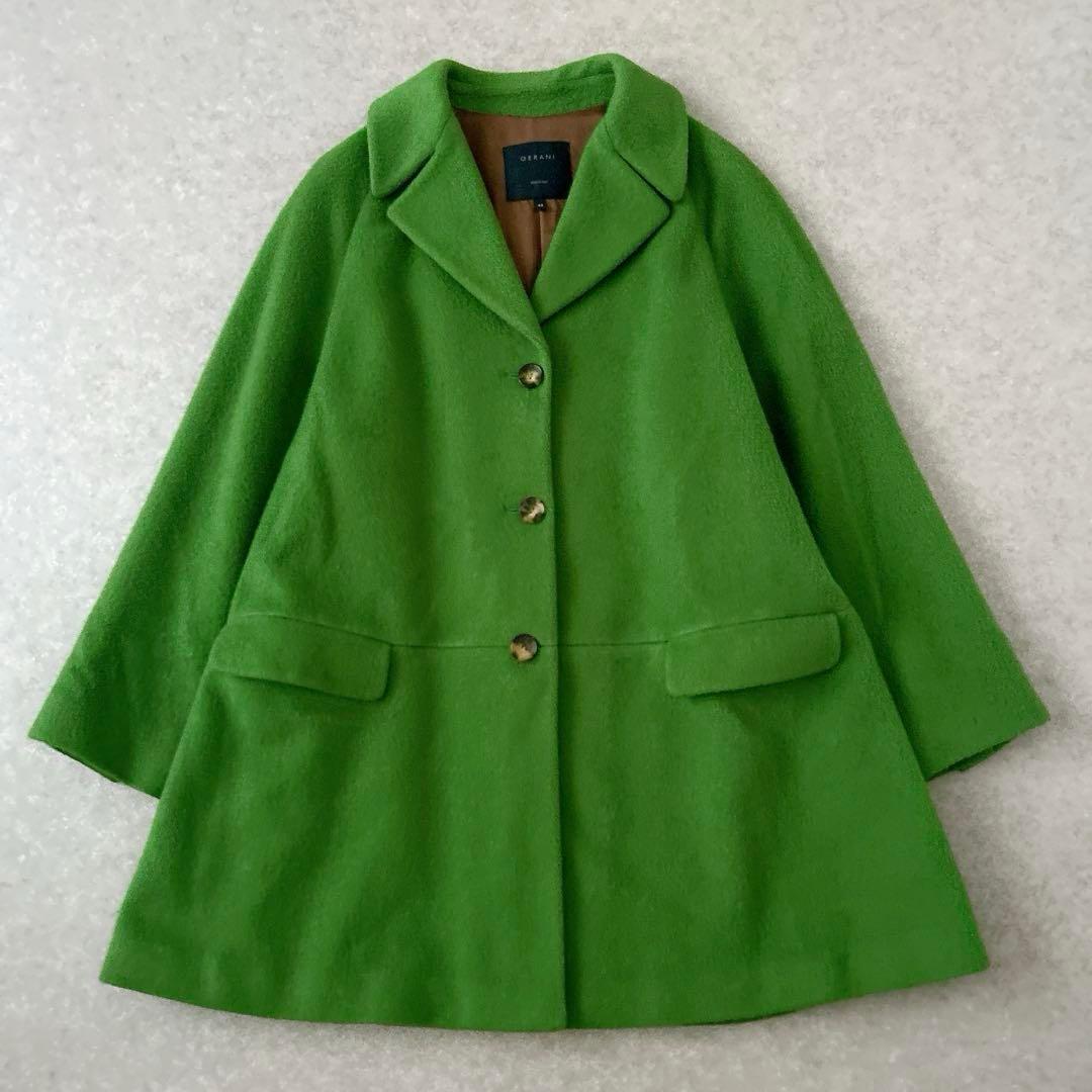美品✨イタリア製　GERANIウールコート　Aライン XL-3L　上品　ゆったり